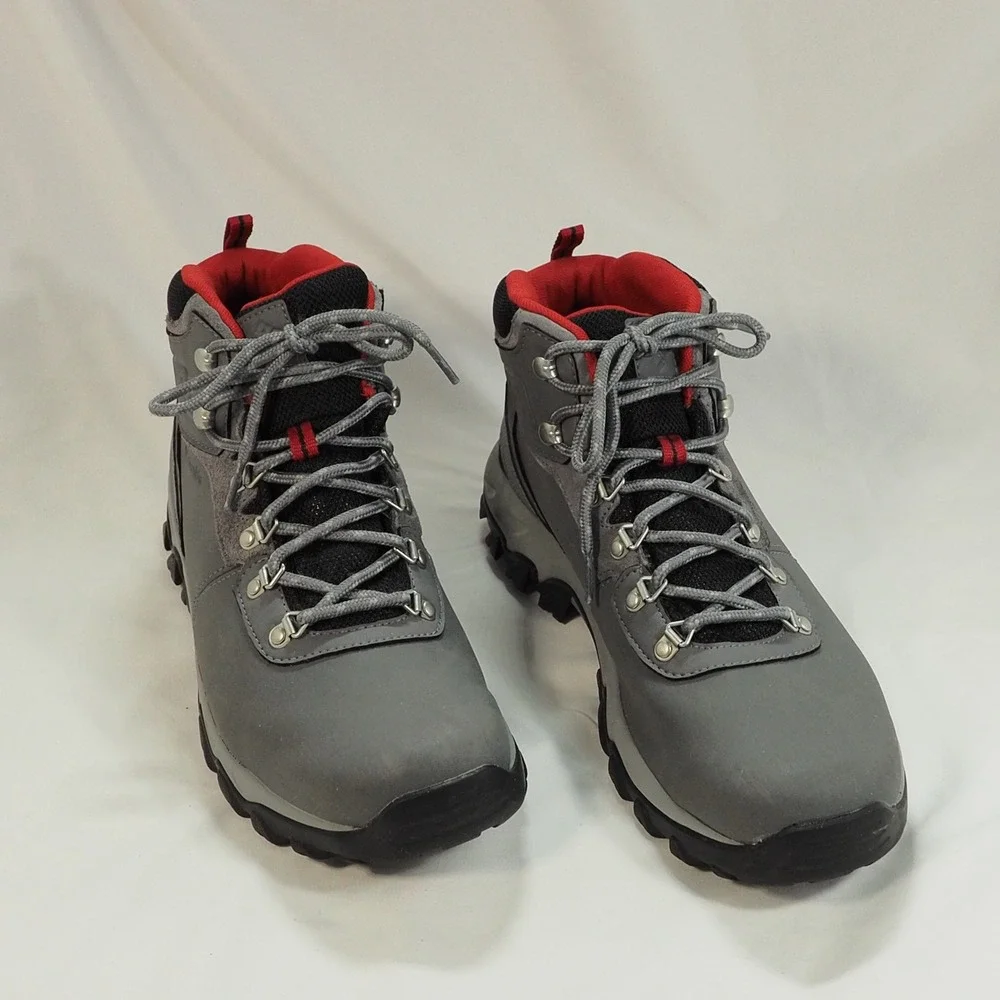 Columbia Boots Mens 13 Grey Newton Ridge Hiking Trail Trekking Omnigrip Lug Sole